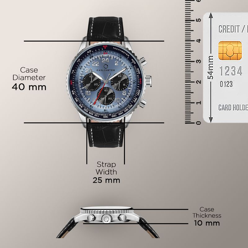 Carlington 9988 Blue Legacy Series Men's Watch - Image 4