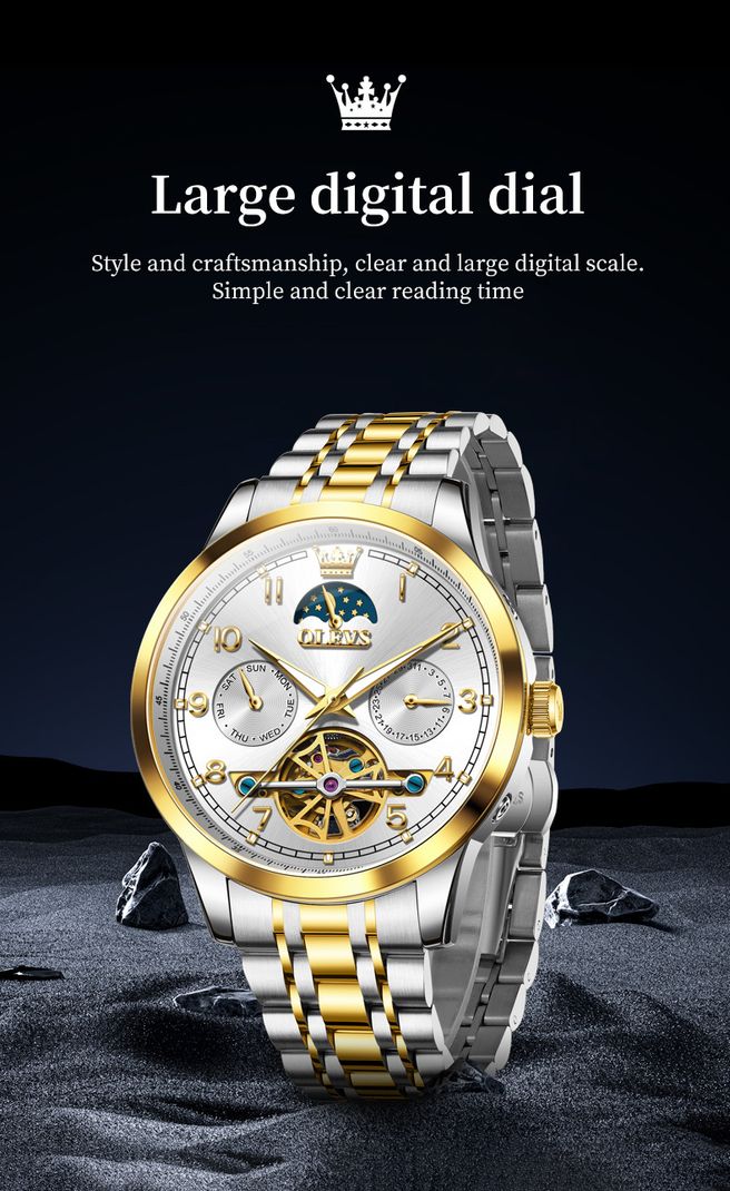 OLEVS Analog Watch - Men Silver - Image 4