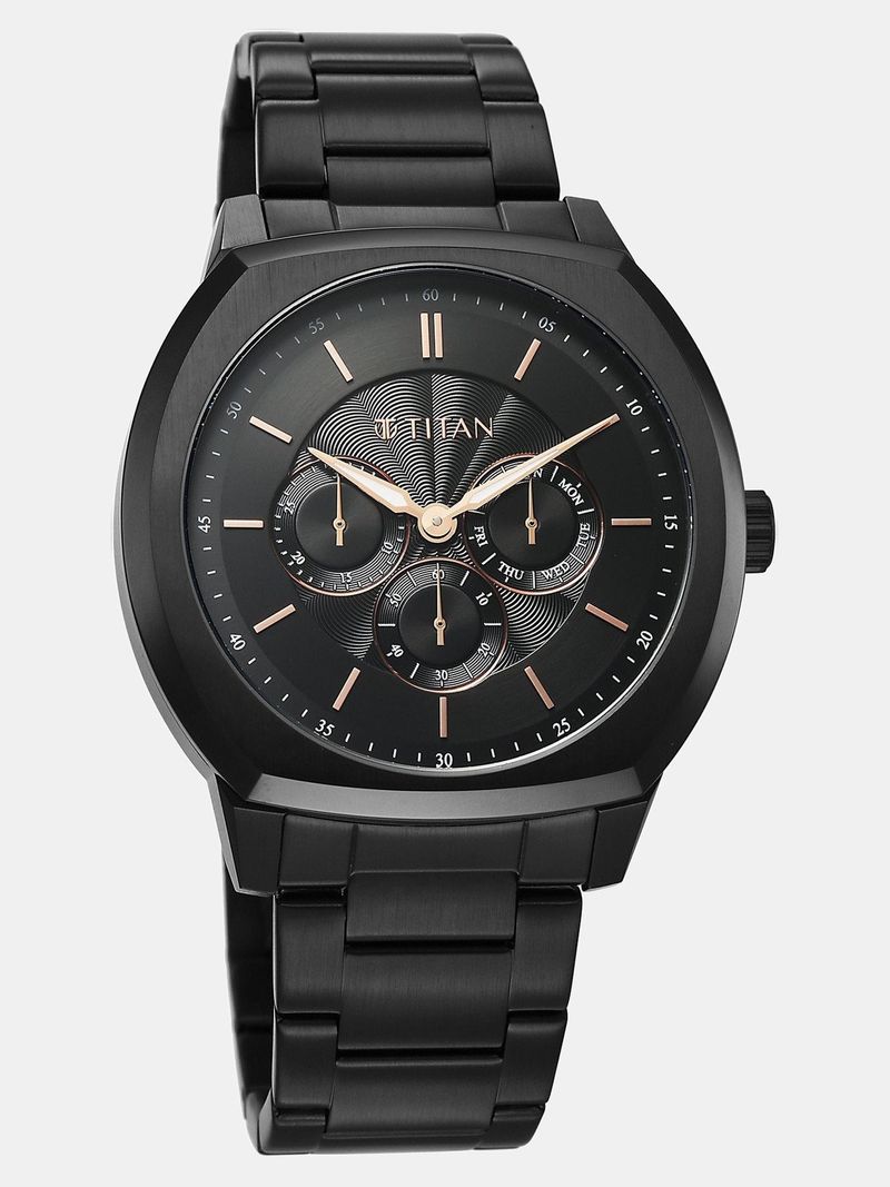 Titan Regalia Arc Quartz Black Men's Watch - Image 5