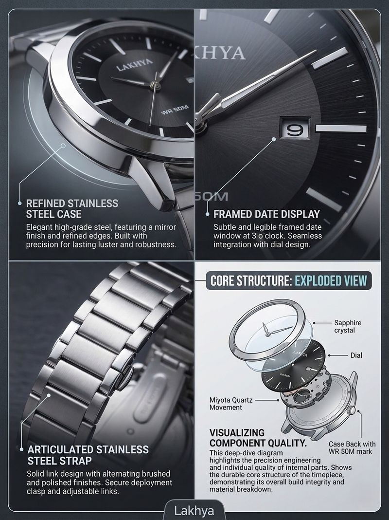LAKHYA Men's Analog Watch SZF-CHN-05-BLK - Image 5