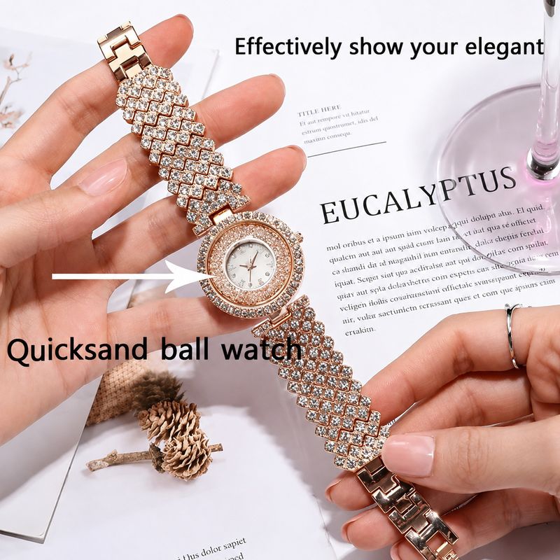 Luxify Crystal Quicksand Analog Watch for Women - Image 3