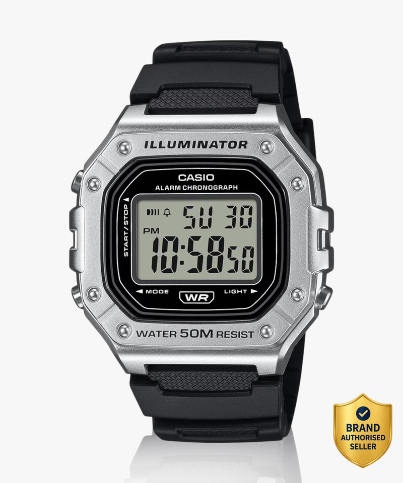 casio youth digital watch  - for men d374 (w-218hm-7avdf)