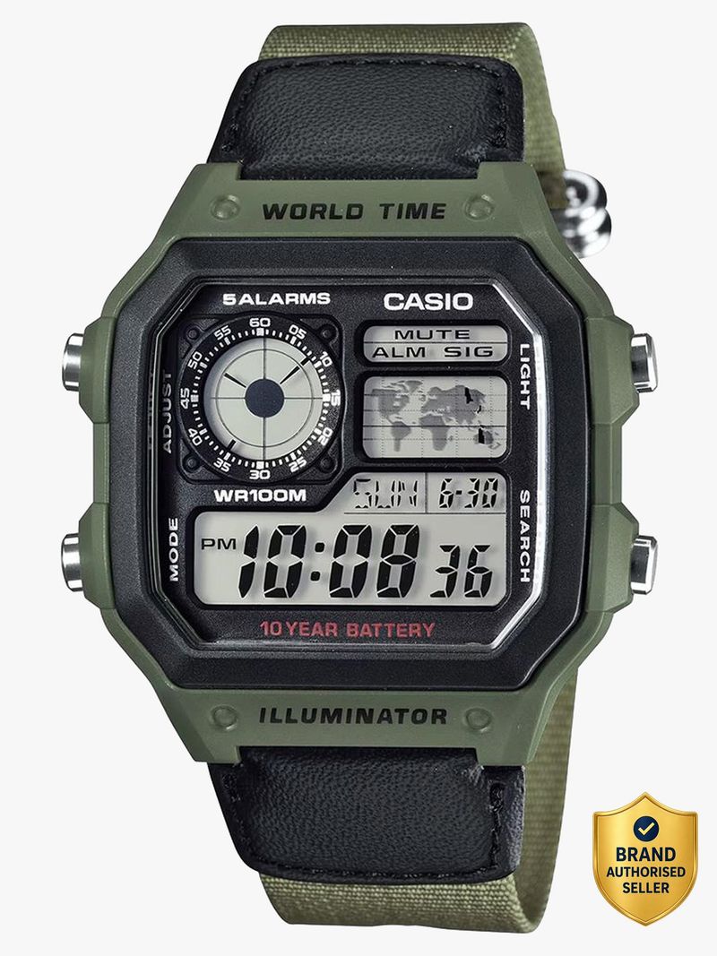 Casio Men's Resin Digital Watch AE-1200WH - Image 2