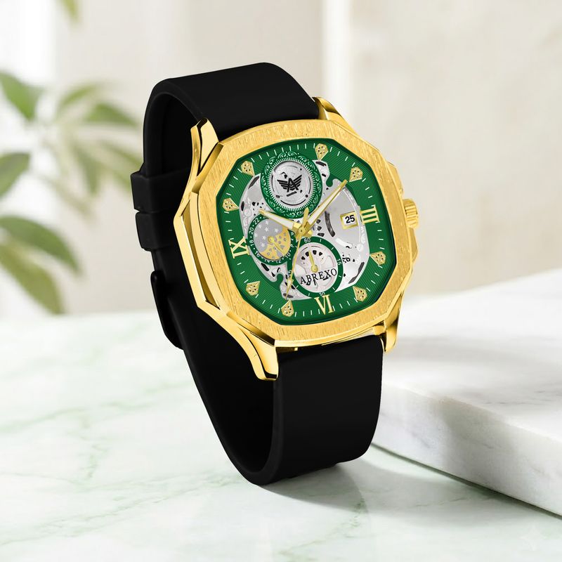 ABREXO GODFATHER Series I Gold Green Dial Watch - Image 5