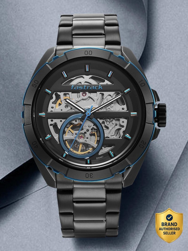 Fastrack Automatic Black Dial Stainless Steel Watch - Image 2
