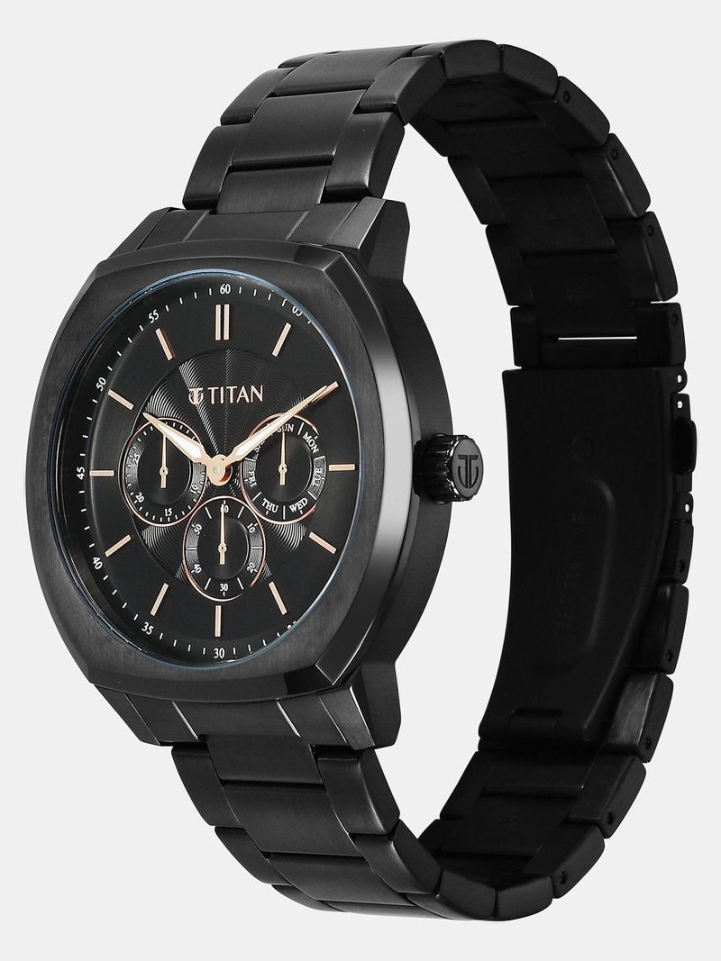 Titan Regalia Arc Quartz Black Men's Watch - Image 6