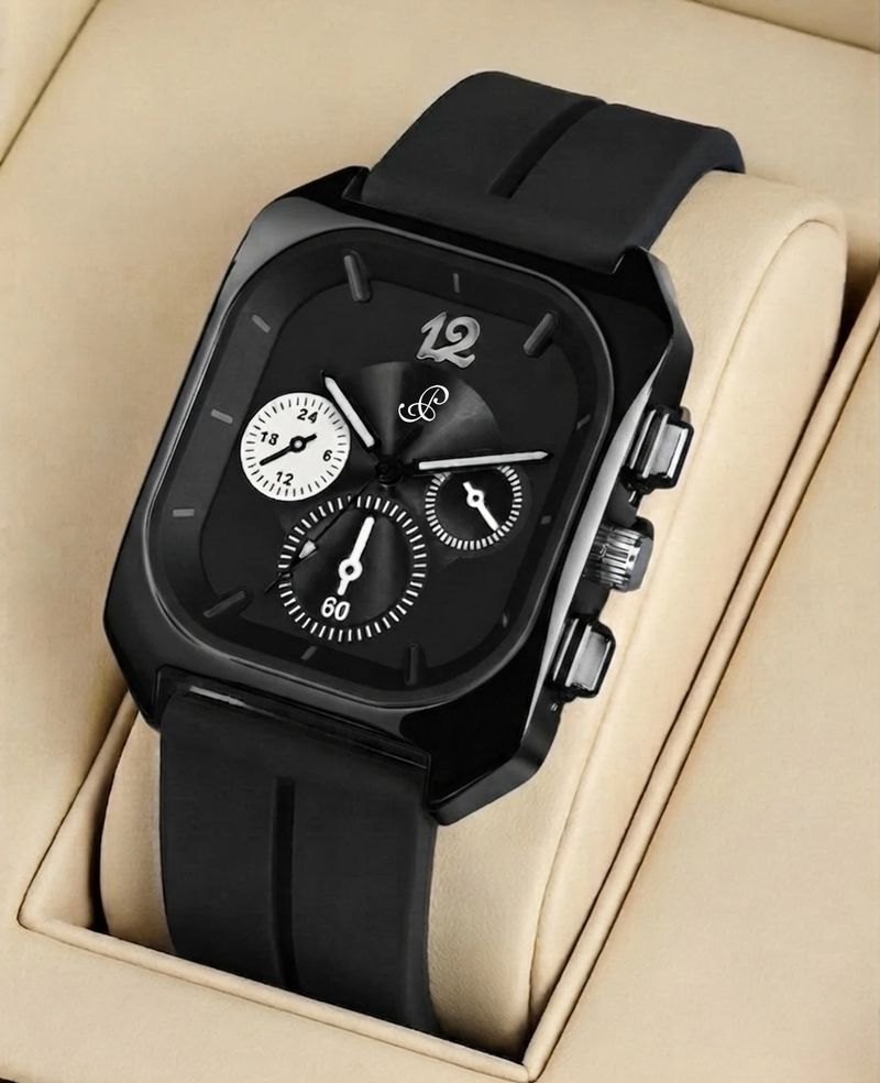 Piraso FT SL 2045 Square Dial Black Analog Watch - Image 2