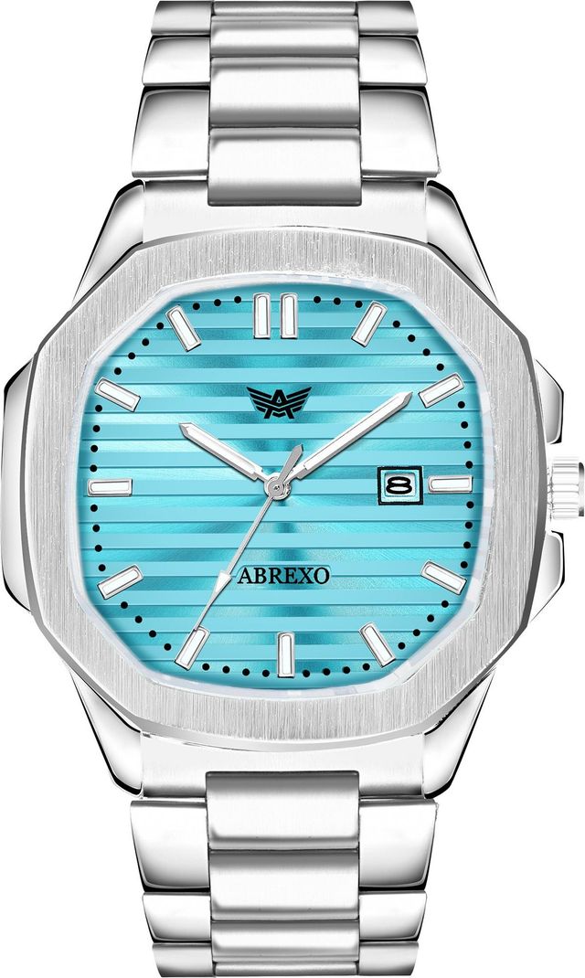 ABREXO Abx4568-SKB Square Blue Dial Silver Watch - Image 3