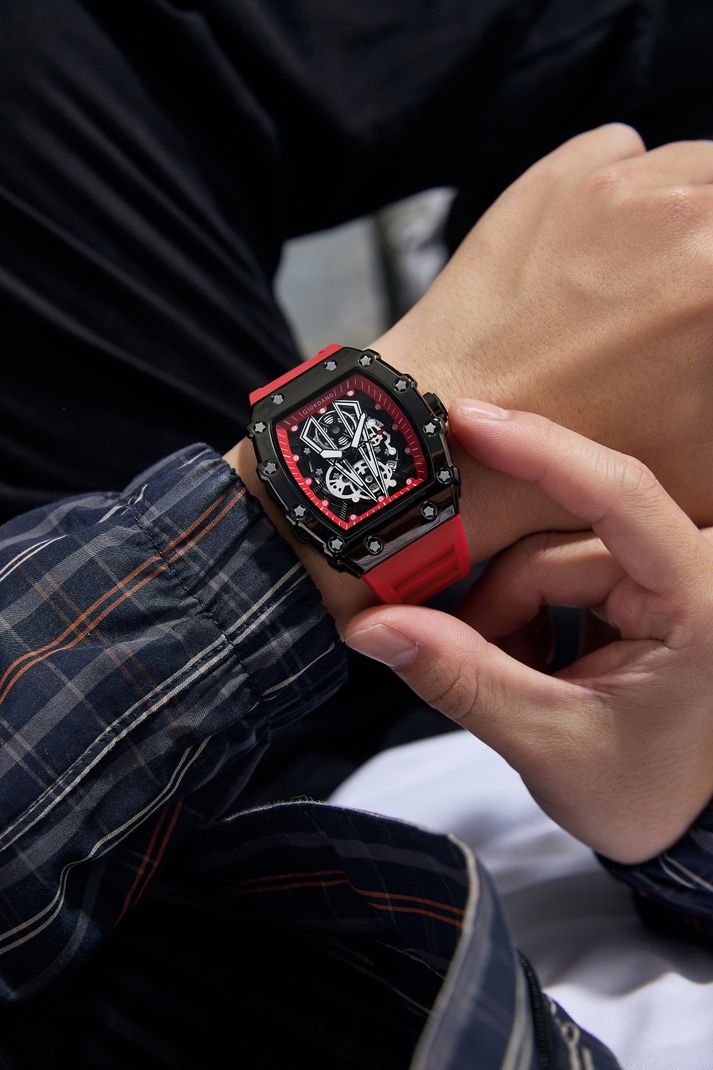 GIORDANO Men's Black Dial Skeleton Watch - GZ-50237-33 - Image 3
