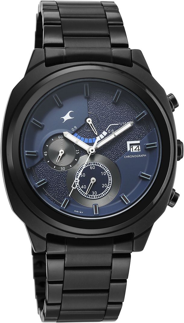 Quartz Blue Dial Black Stainless Steel Watch 3335NM01 - Image 5