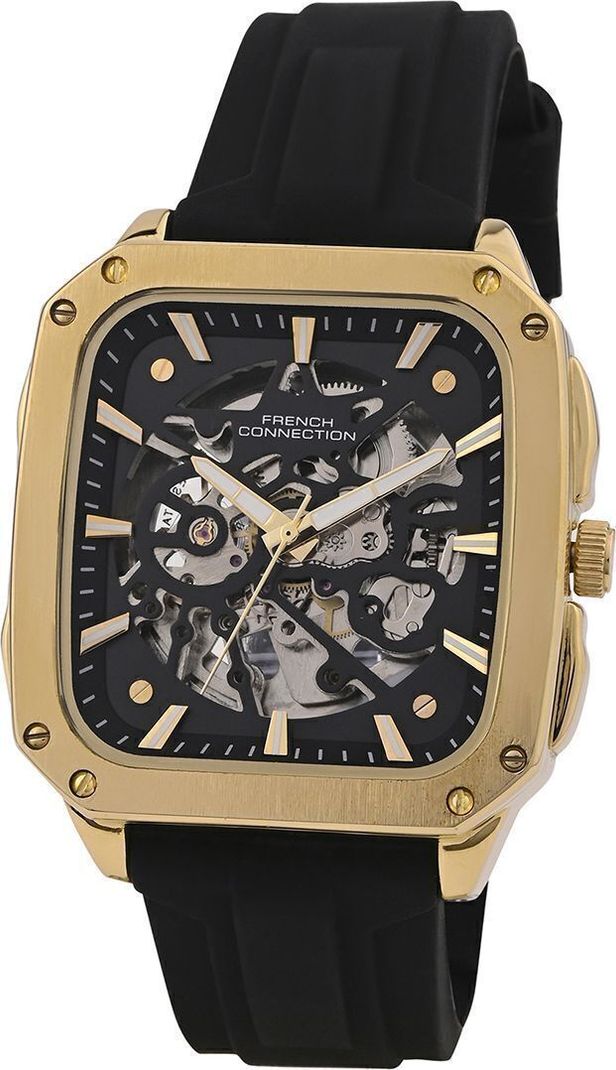 French Connection SILOFLEX Black Sunray Square Dial - Image 4