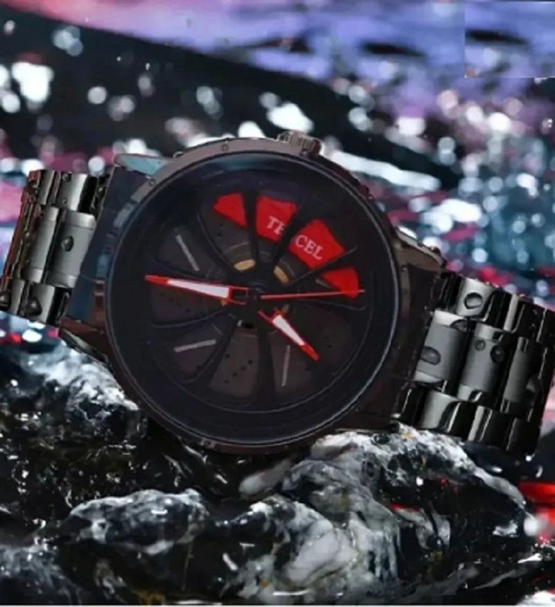 MASA Analog Car Wheel Spinning Watch - Red - Image 5