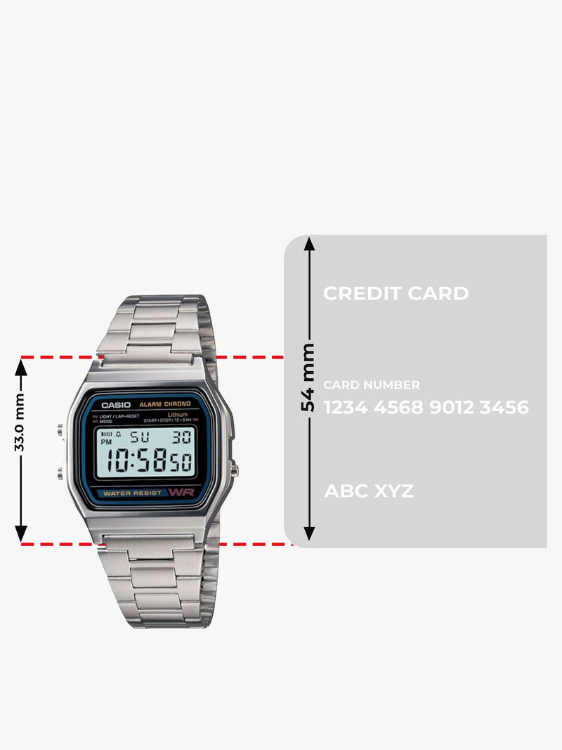 CASIO Vintage ( A-158WA-1Q ) Digital Watch - For Men & Women D011 - Image 5