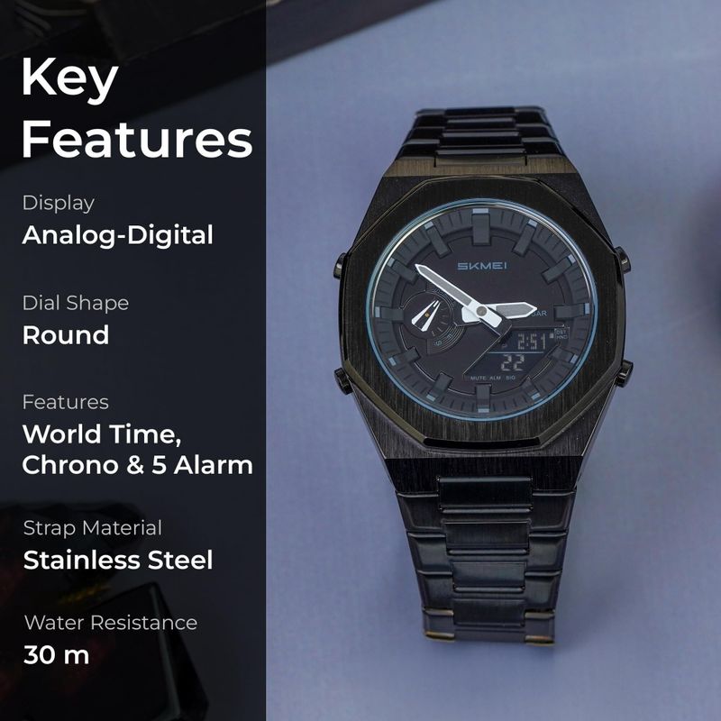 SKMEI 1816 Analog-Digital Watch for Men - Image 4