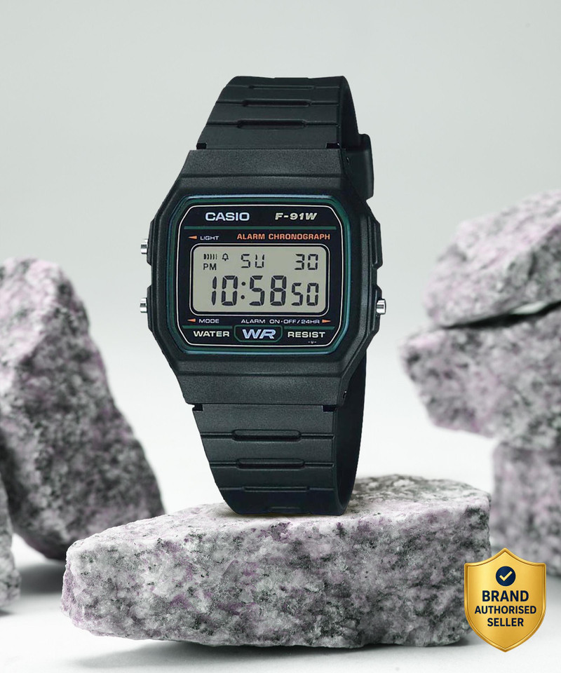 casio youth  digital watch  - for men & women d246 (f-91w-3dg)