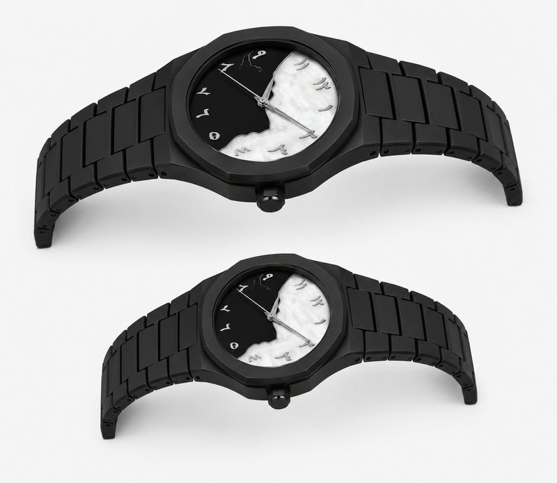 K&K Arabic Aura Marble Design Analog Watch - Image 3