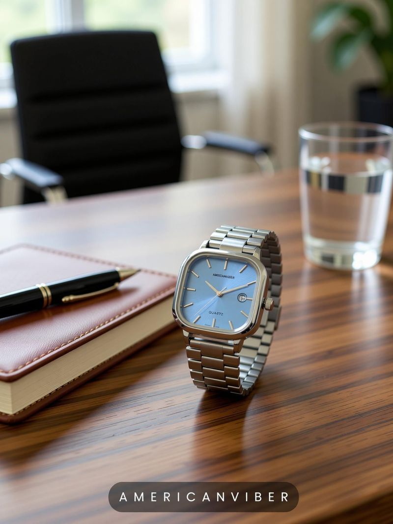 Americanviber Sky Blue Dial Men's Watch DRM0031 - Image 4