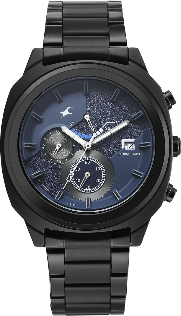 Quartz Blue Dial Black Stainless Steel Watch 3335NM01 - Image 4