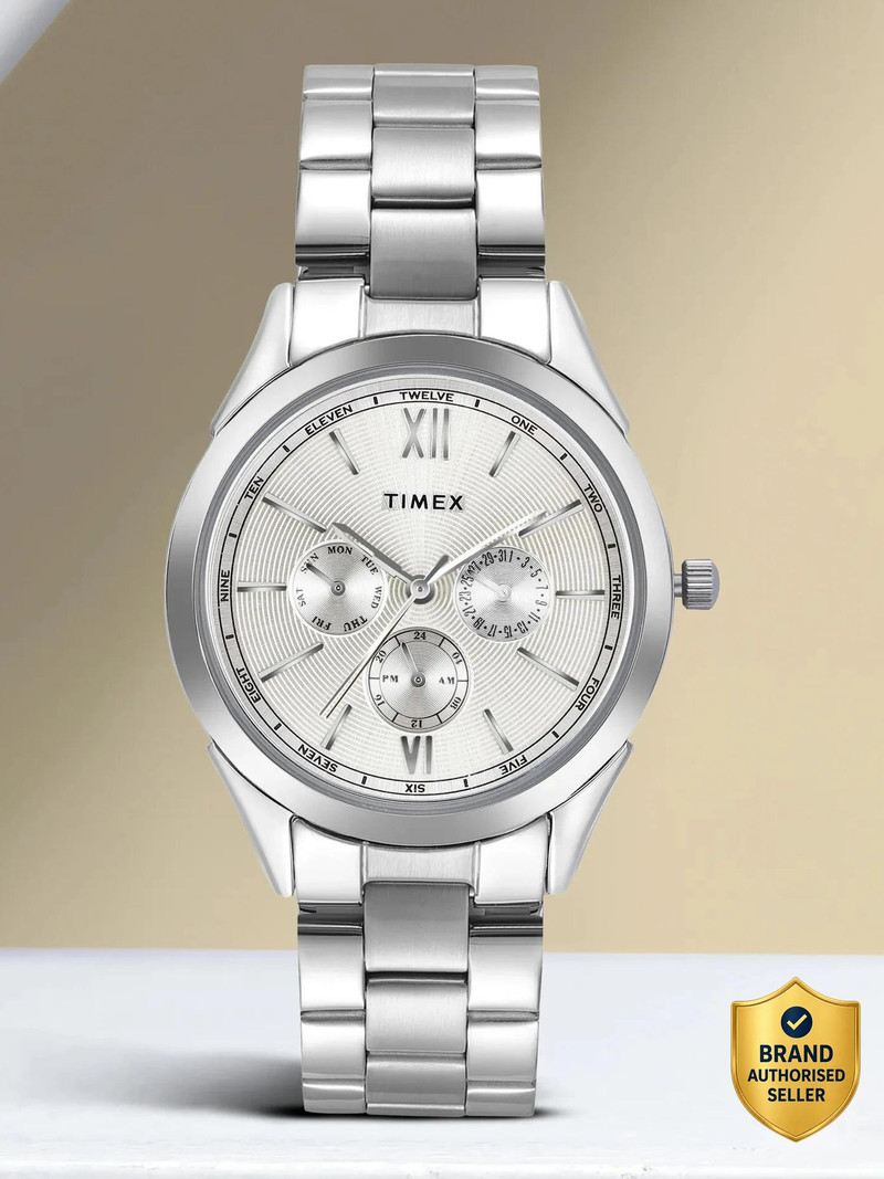 TIMEX TWEG218SMU01 Multi Function Silver Dial Analog Watch  - For Men