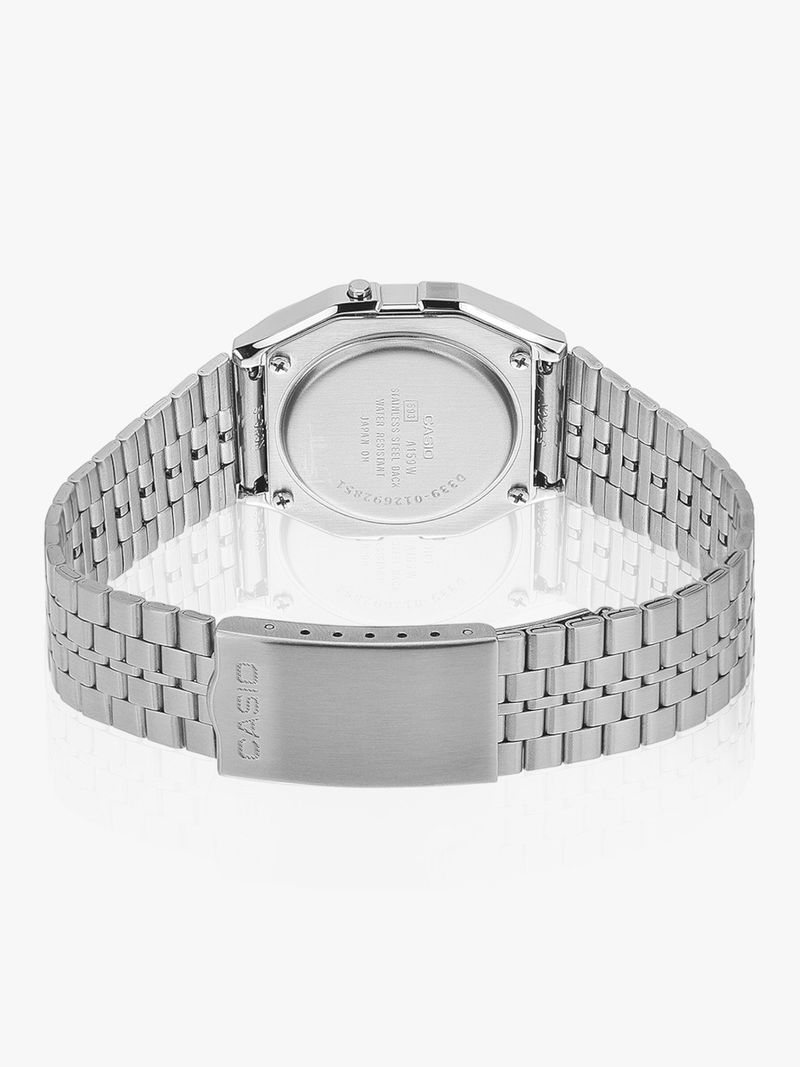CASIO Vintage Black Dial Silver Stainless Steel Digital Watch - Image 6