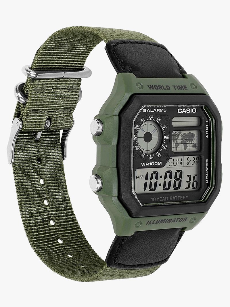 Casio Men's Resin Digital Watch AE-1200WH - Image 4