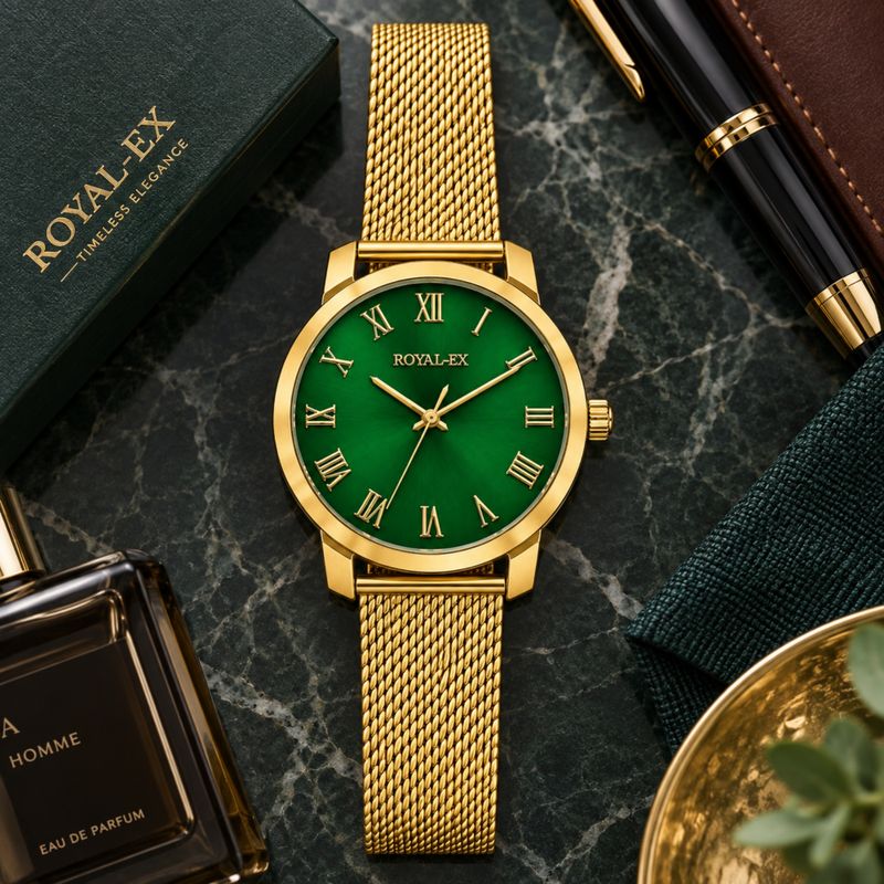 Royalex Men's Green Dial Analog Watch - Image 6