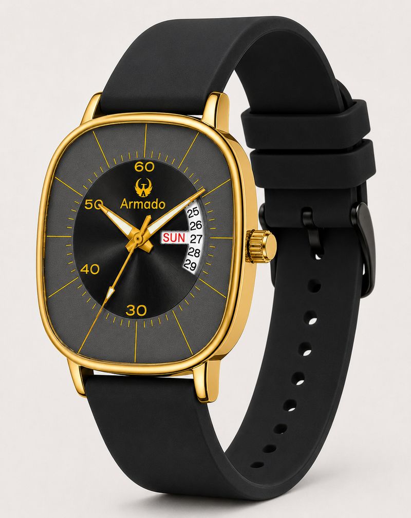ARMADO 1281528-Super Black Gold Analog Watch - Image 3