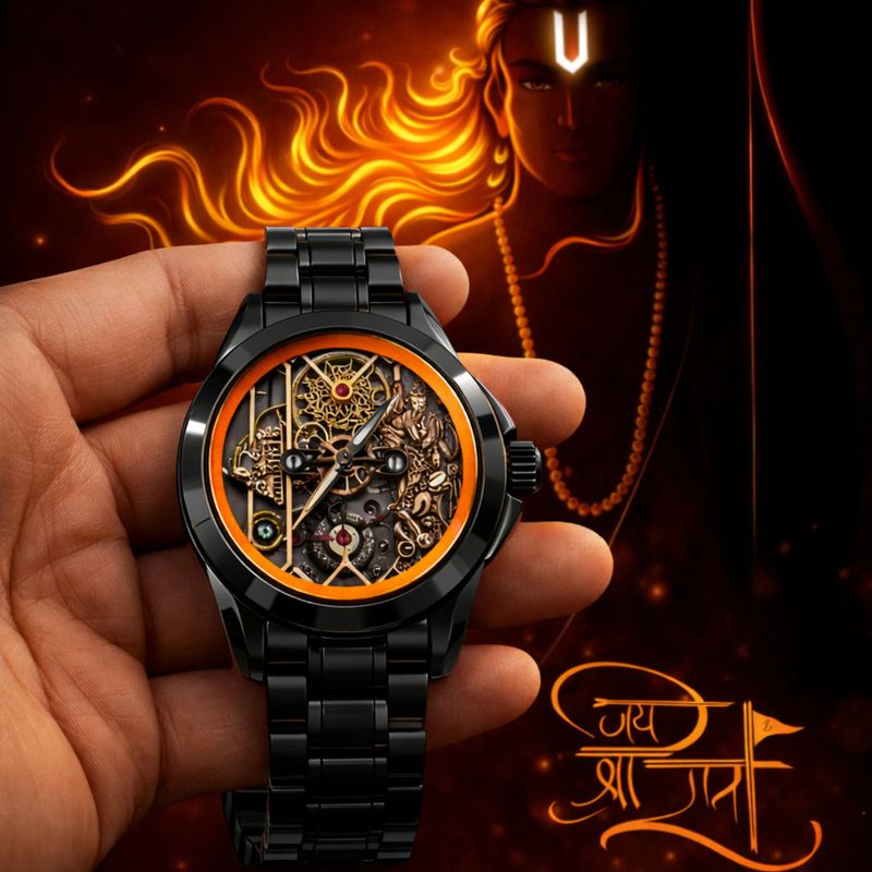 zyrowear Shree Ram Skeleton Watch Ayodhya 411 - Image 2