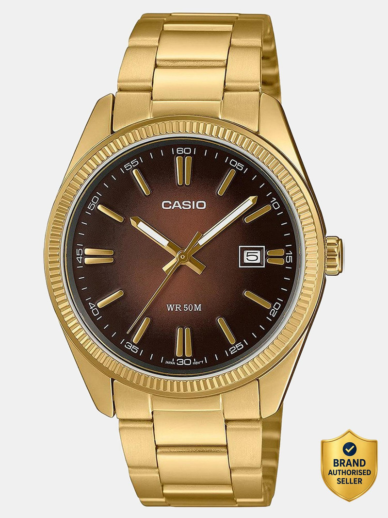 casio enticer men analog watch  - for men a2375 ( mtp-1302pgc-5avef)