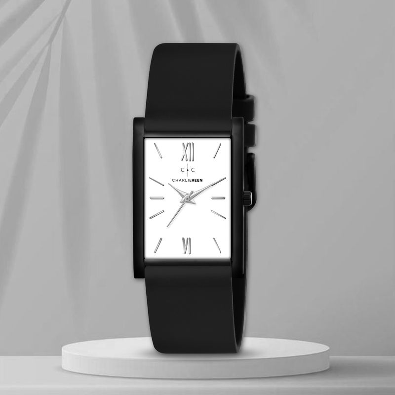 CharlieKeen CC-GSQ004-WHT-BLK Black Analog Watch - Image 6