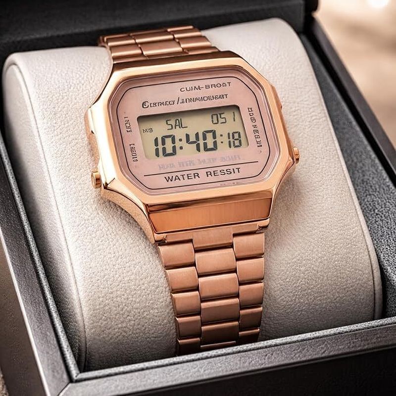 Quantex Glowme Rose Gold Digital Watch - Image 3