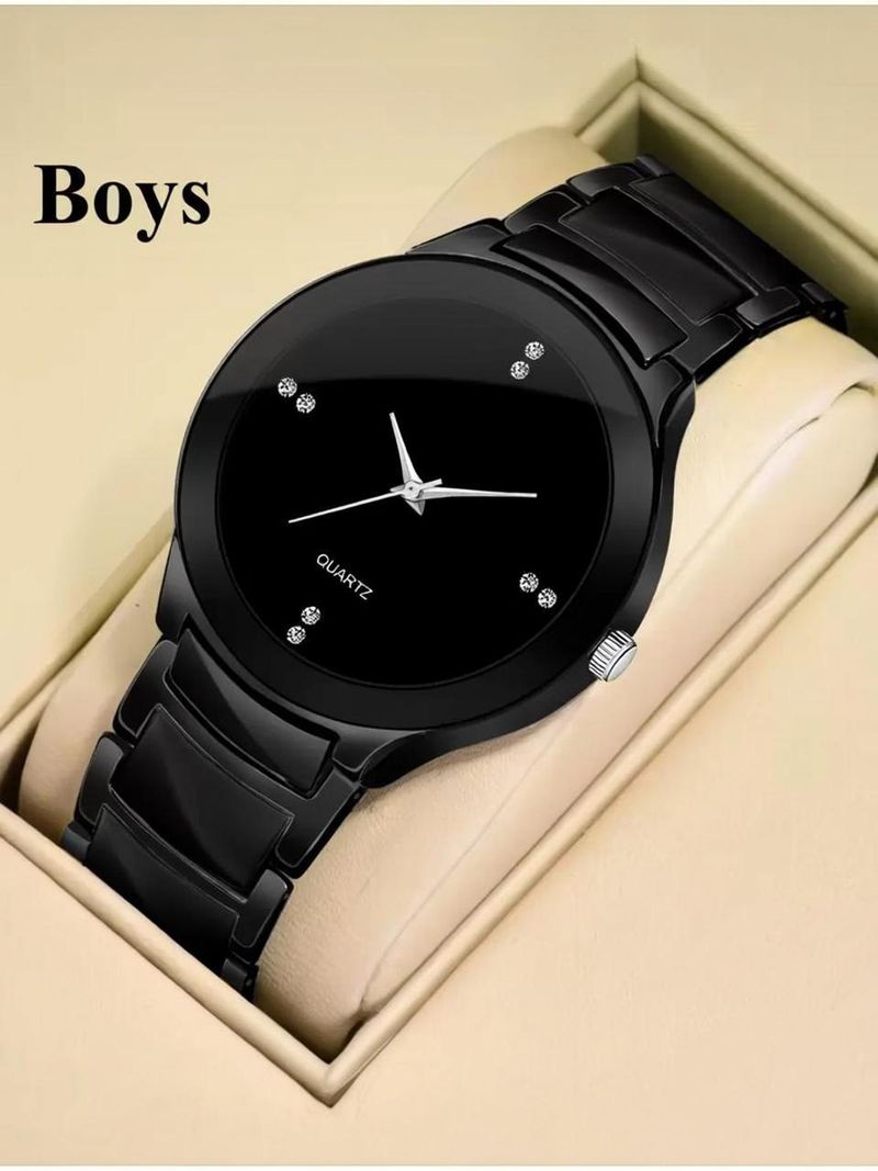 PEPPER STYLE Men's Black Analog Watch - Image 2