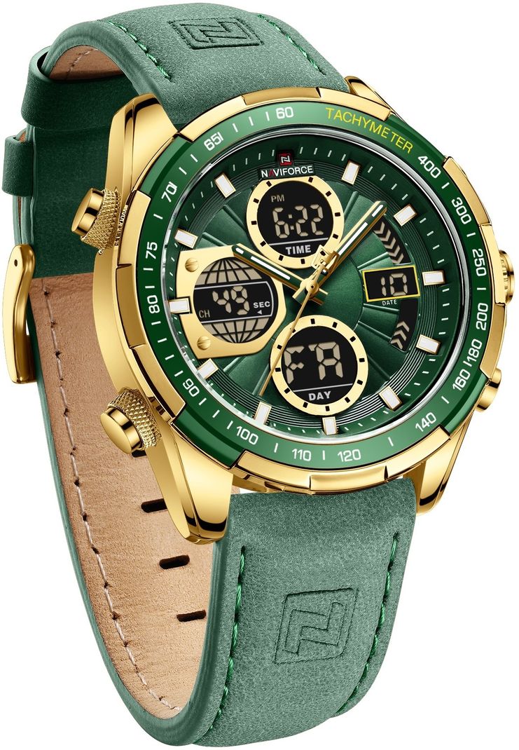 Naviforce NF9197L Analog-Digital Watch - Gold - Image 5