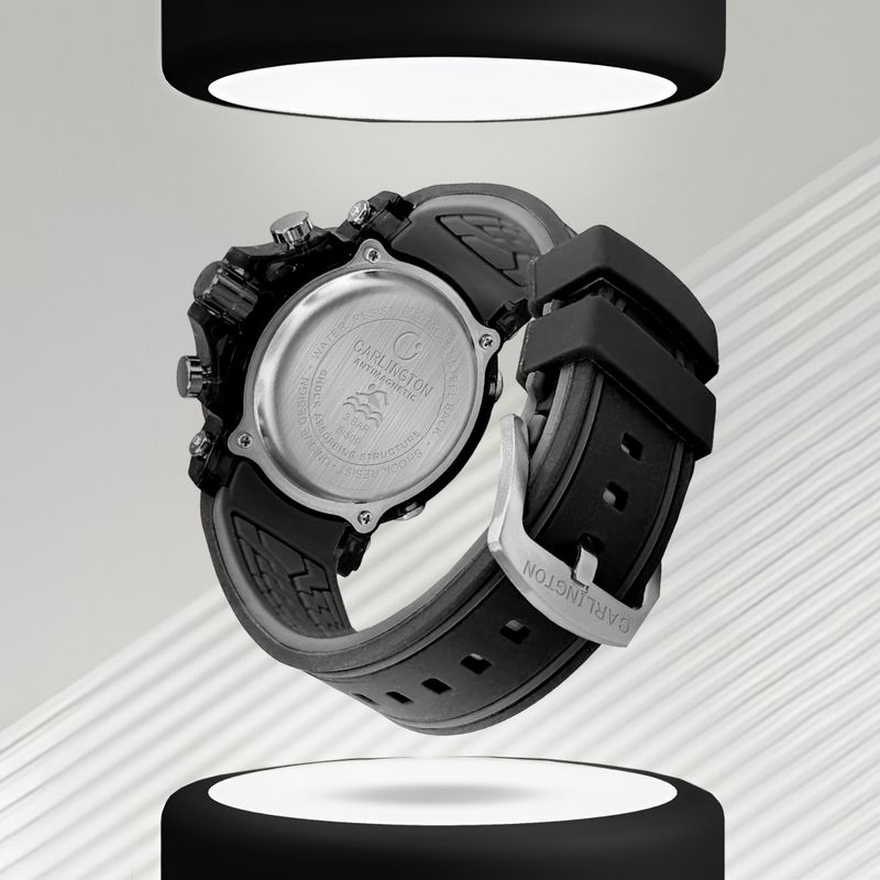 Carlington Velocity Series Analog-Digital Watch CT 8136 Black - Image 6