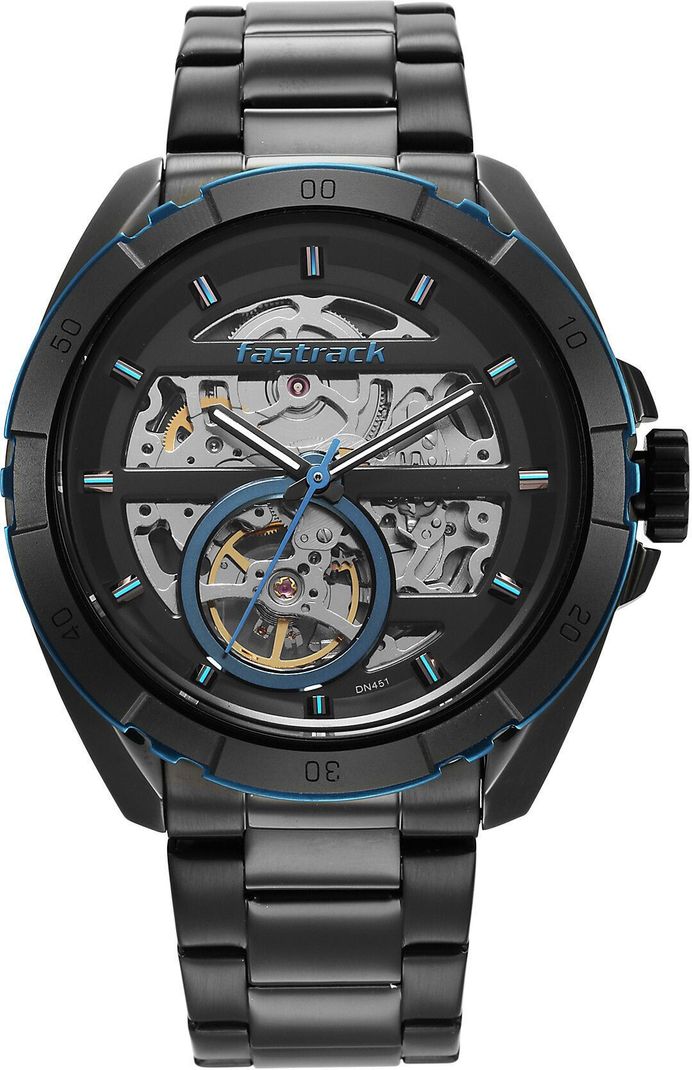 Fastrack Automatic Black Dial Stainless Steel Watch - Image 4