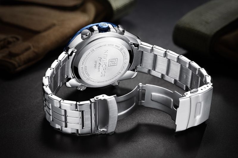 Naviforce NF9197 Black & Rose Gold Analog-Digital Watch - Image 5
