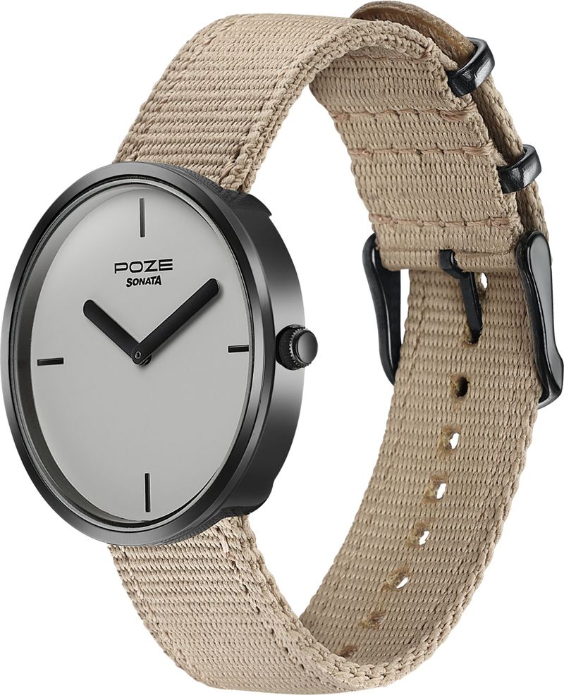 Sonata Poze 6 Strokes Beige Men's Watch - Image 5