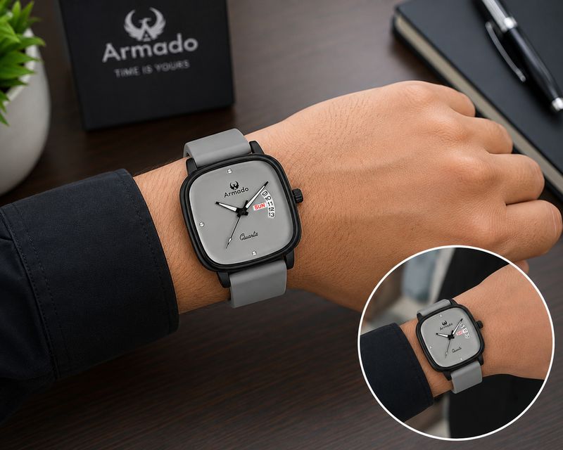 ARMADO Boys Square Dial Watch - Neutral Grey - Image 5