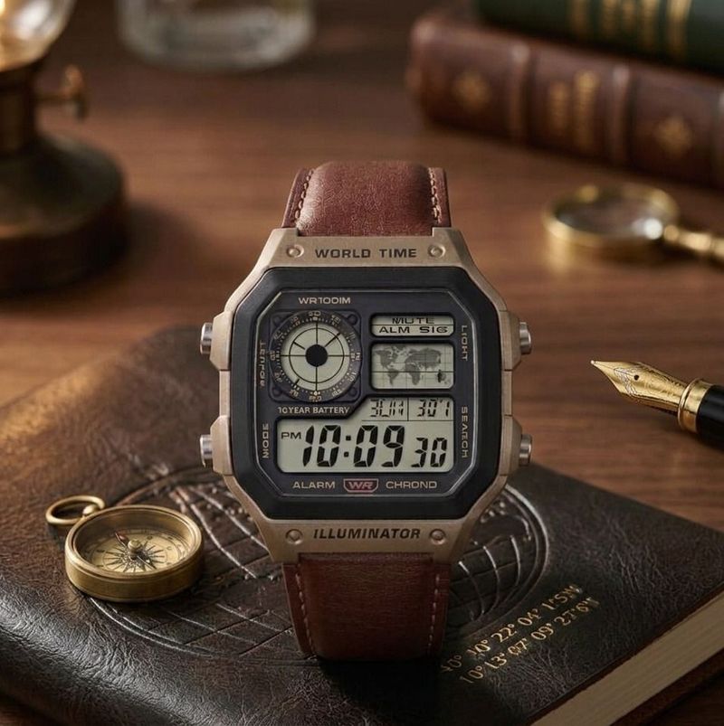 ANSHIKA COLLECTION SQ-WORLD-TIME-BRN Digital Watch - Image 2