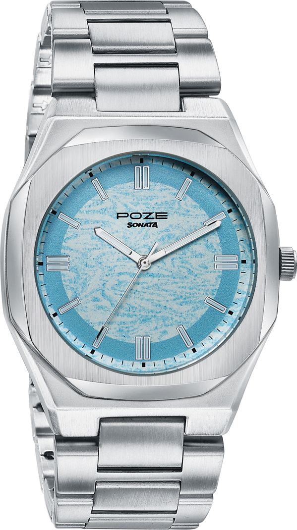 Sonata Poze 7 Blue Dial Blue Strap Watch - Image 4
