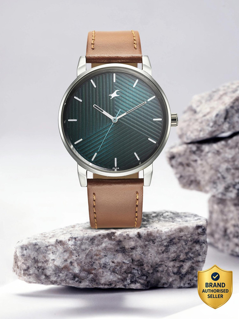 Fastrack Stunners 6.0 Fastrack Stunners Green Dial Brown Leather Strap Analog Watch - For Men
