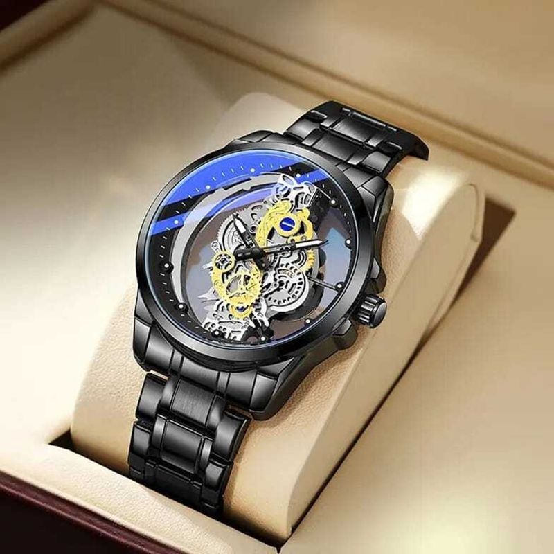 GLOWVITY Men's Luxury Transparent Dial Watch - Image 6