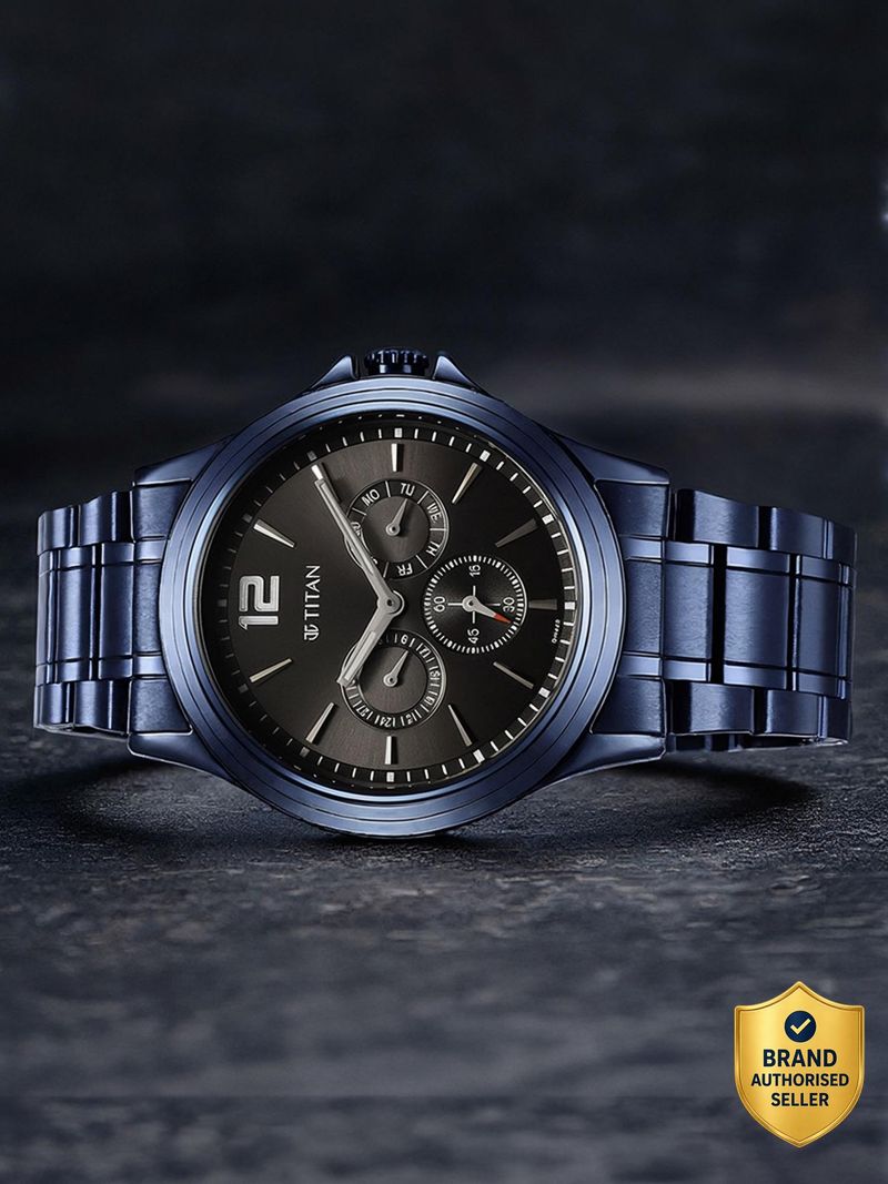 Titan Neo Splash Blue SS Strap Watch - Image 2