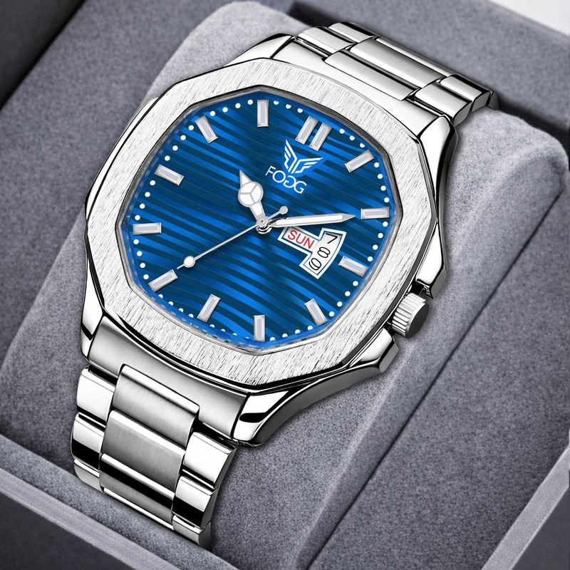 FOGG Big Dial Analog Watch 2158 Blue - Image 4