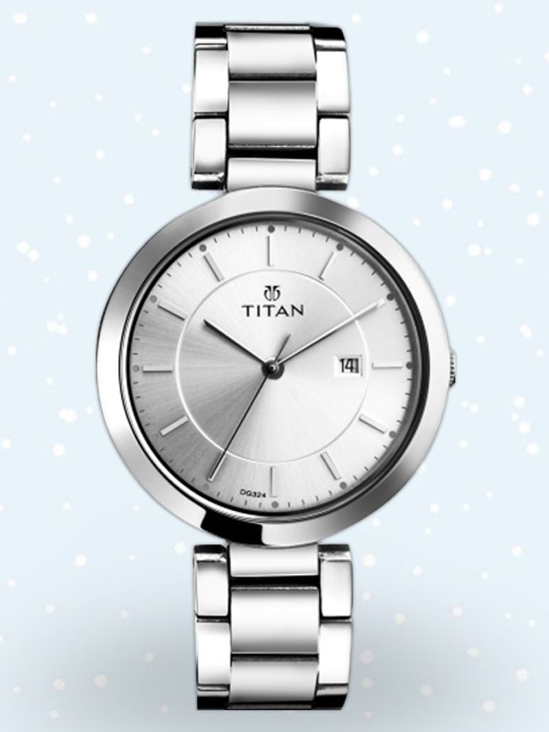 Titan Workwear Silver Dial Analog Watch For Women NT2480SM05 - Image 4