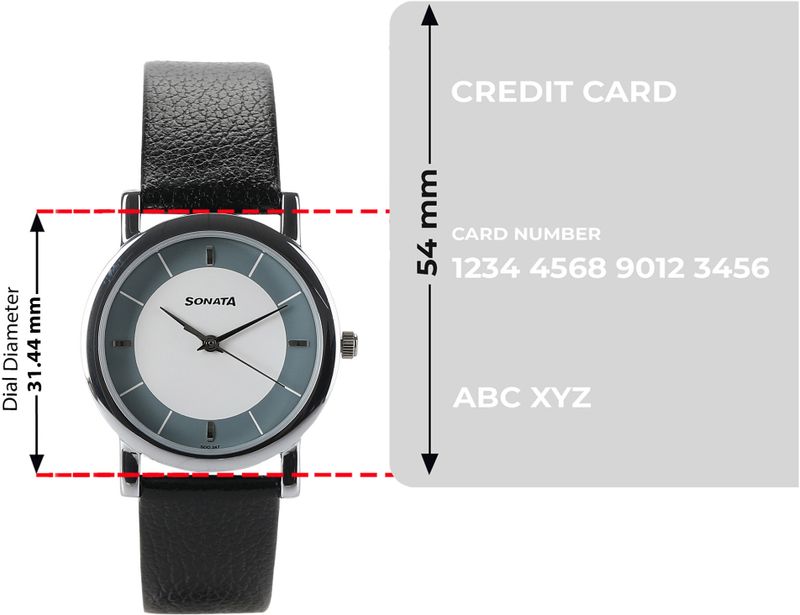 Sonata White & Green Dial Black LeatherStrap Analog Watch - Men - Image 6
