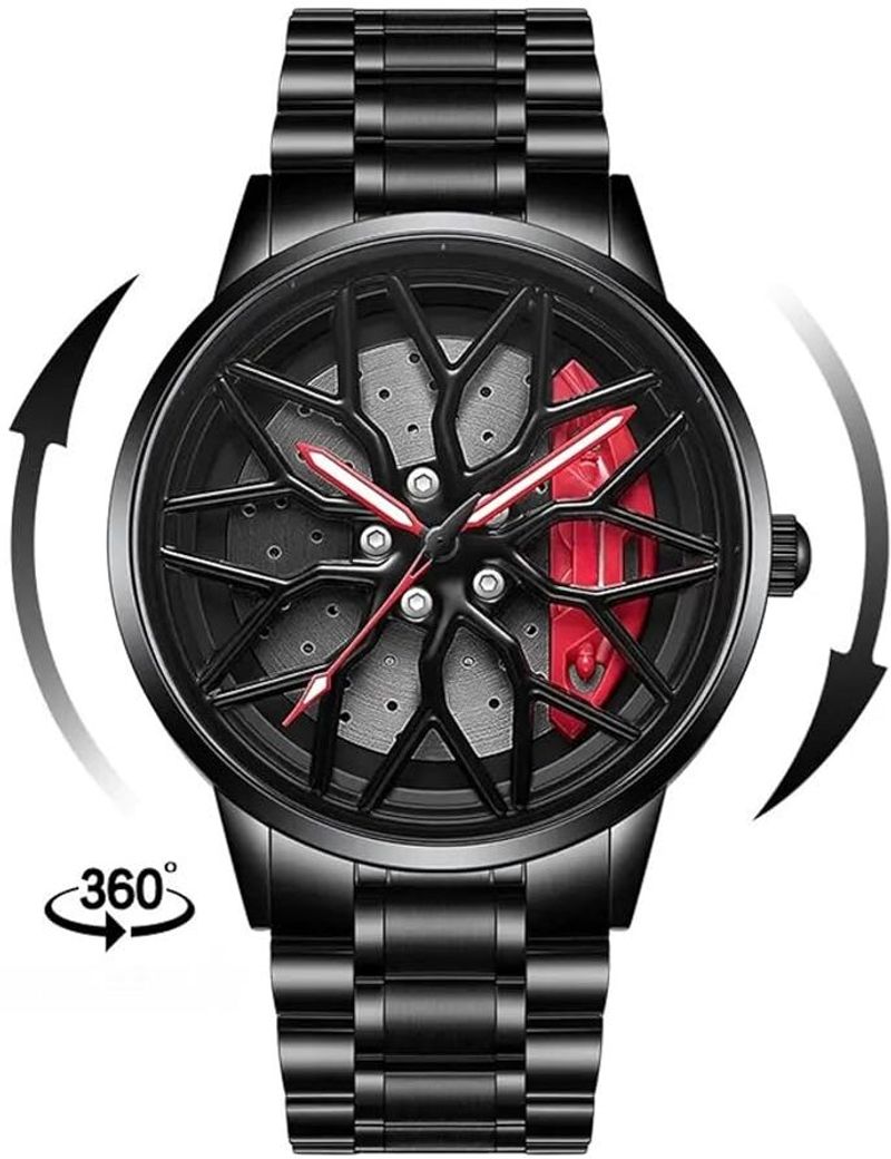 SDM Men's Red 360 Rotation Watch Spinner - Image 4