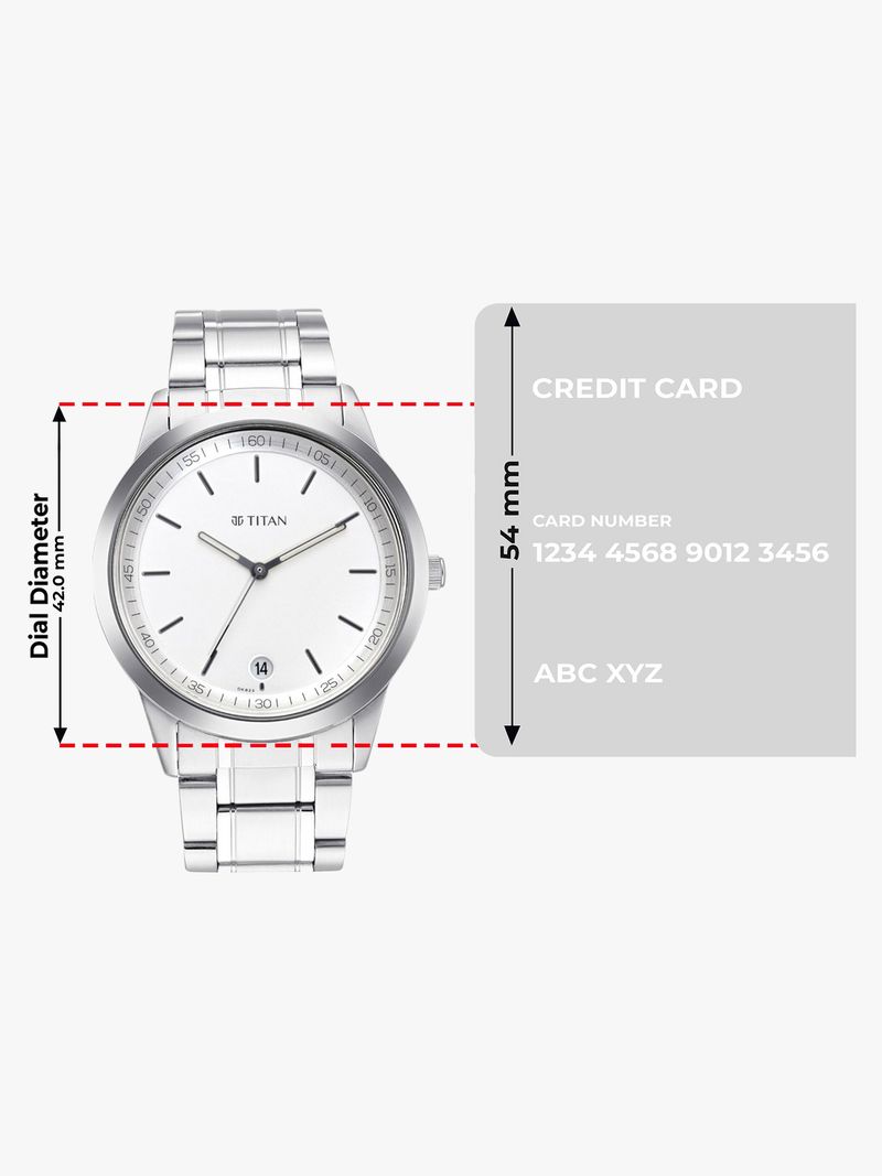 Titan Minimals White Dial Silver MetalStrap Analog Watch - Image 6