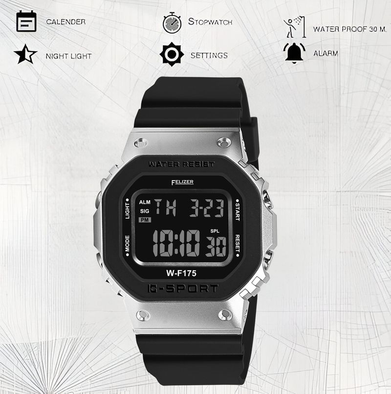 Felizer Ultra Slim Square Digital Watch for Boys - Image 6