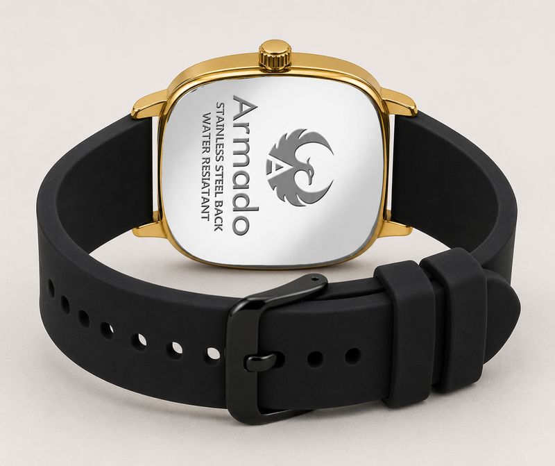 ARMADO 1281528-Super Black Gold Analog Watch - Image 5